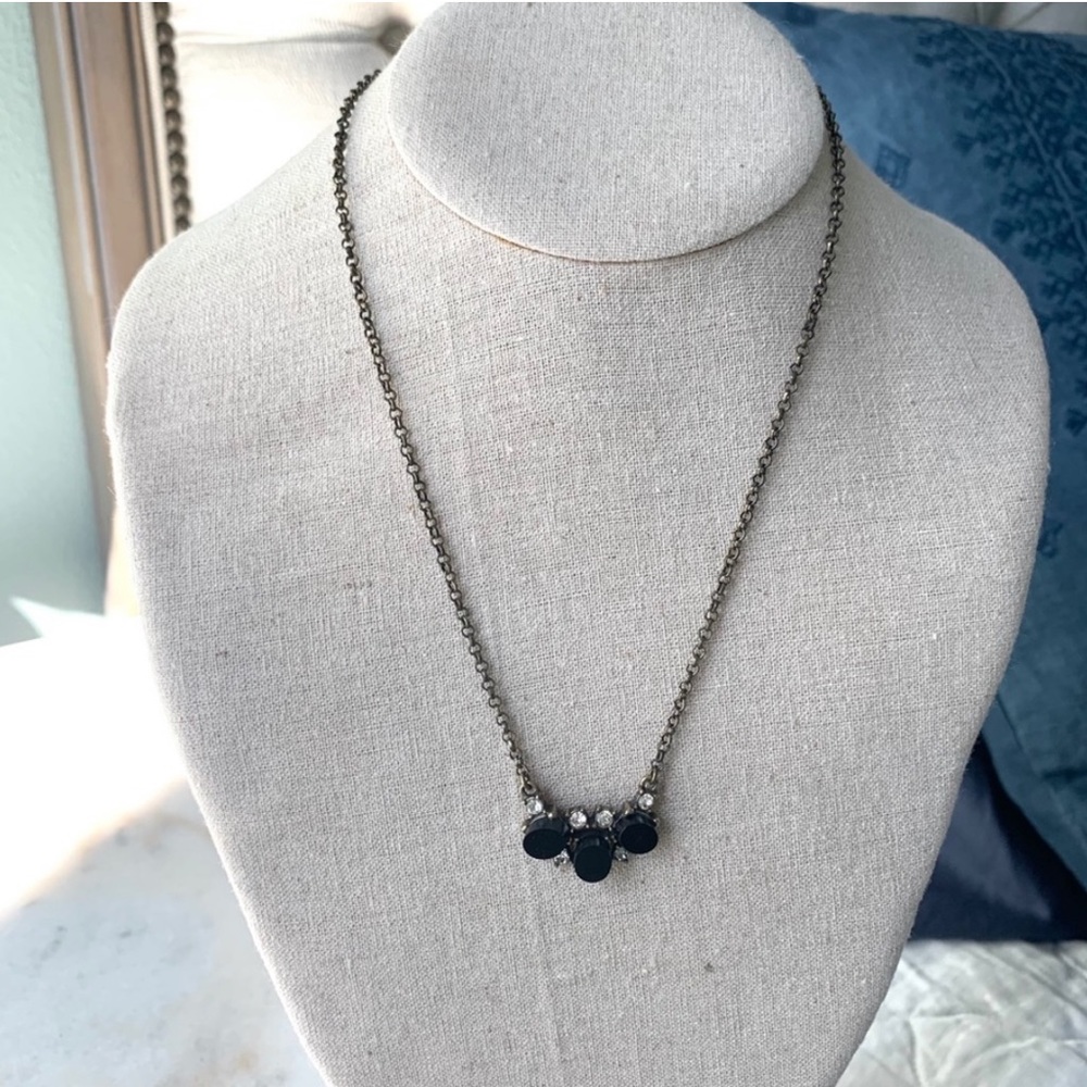 Banana Republic Delicate Black Stone Necklace